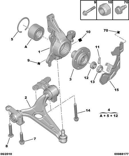 CITROËN/PEUGEOT 3520 R8 - Носач, окачване на колелата vvparts.bg