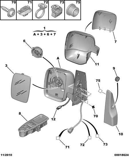 PEUGEOT 8151 KG - Стъкло на огледало, външно огледало vvparts.bg