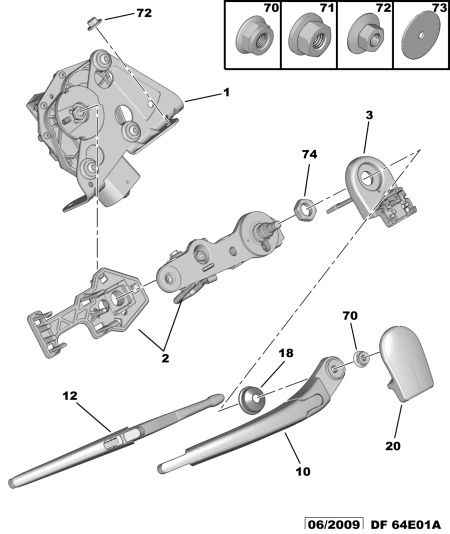 PEUGEOT (DF-PSA) 6426 XJ - Перо на чистачка vvparts.bg