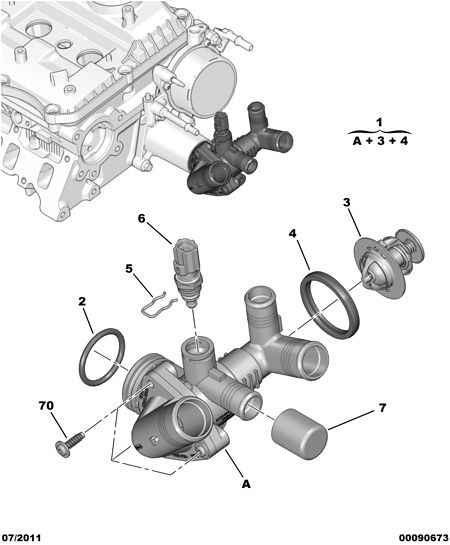 PEUGEOT (DF-PSA) 96 753 420 80 - Датчик, температура на охладителната течност vvparts.bg