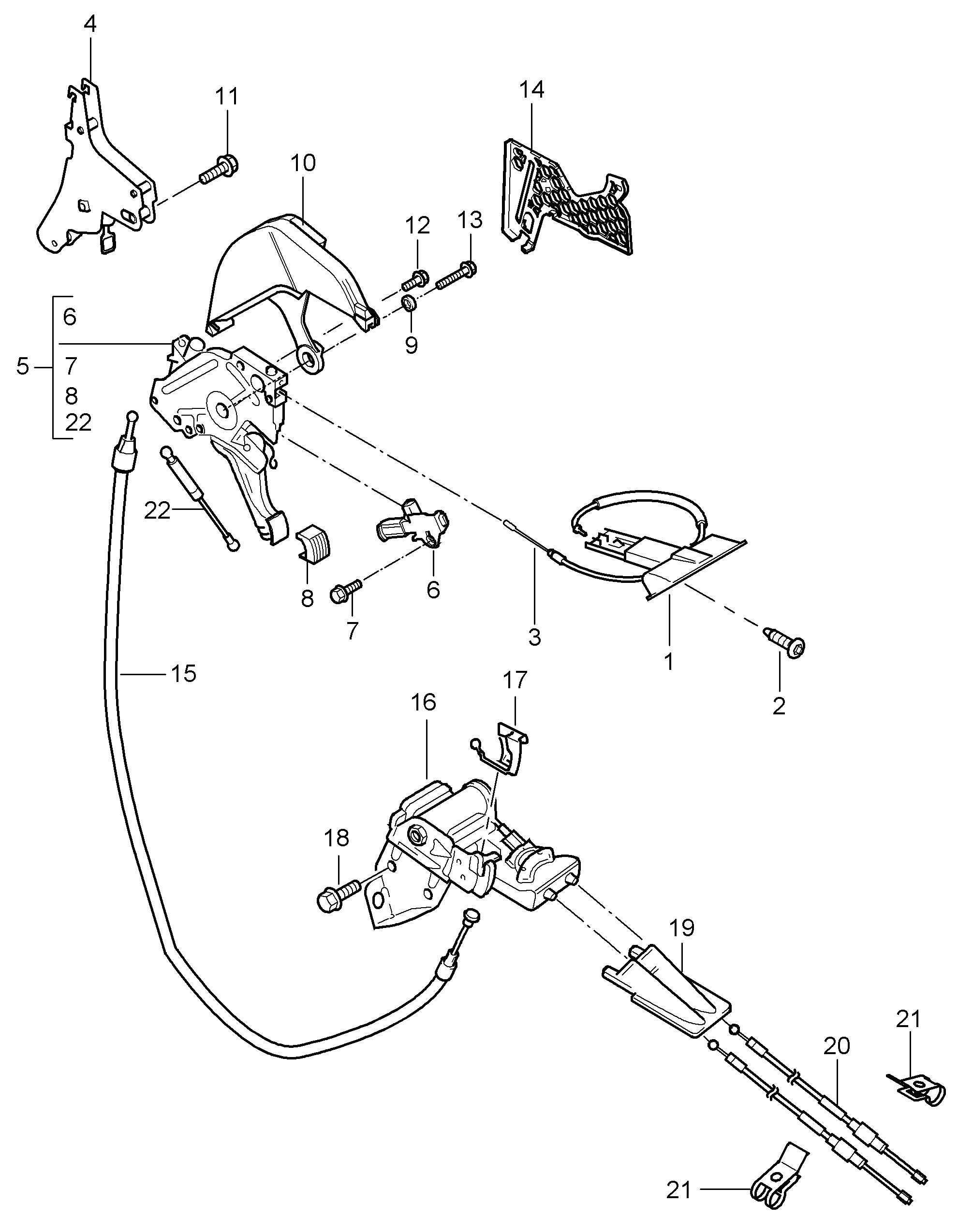 Porsche 955 423 389 00 - Газов амортисьор, крачна спирачка за паркиране vvparts.bg