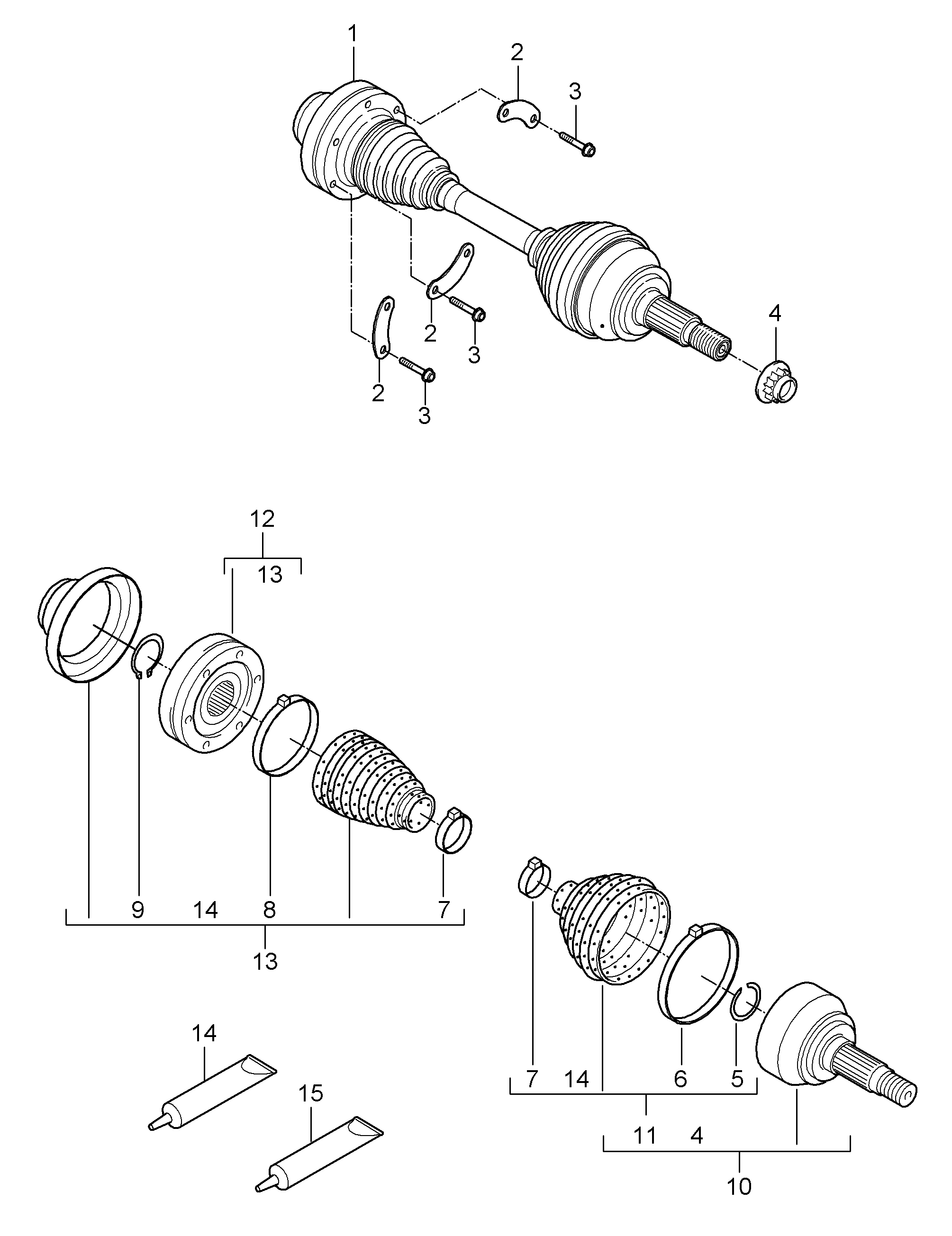 AUDI 95534903812 - Полуоска vvparts.bg