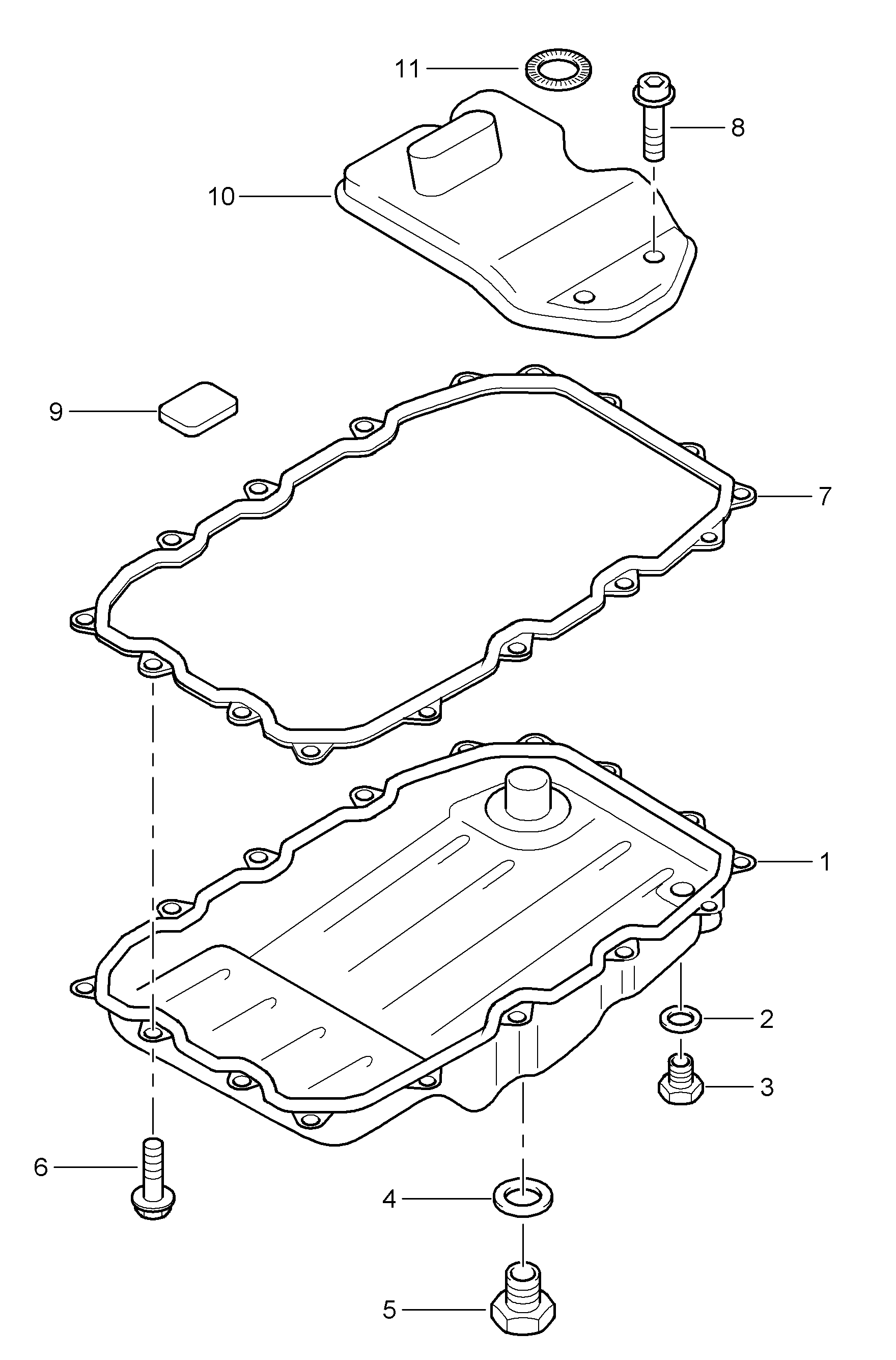 Porsche 955 325 443 00 - Уплътнение, маслена вана (картер) - автом. скоростна кутия vvparts.bg