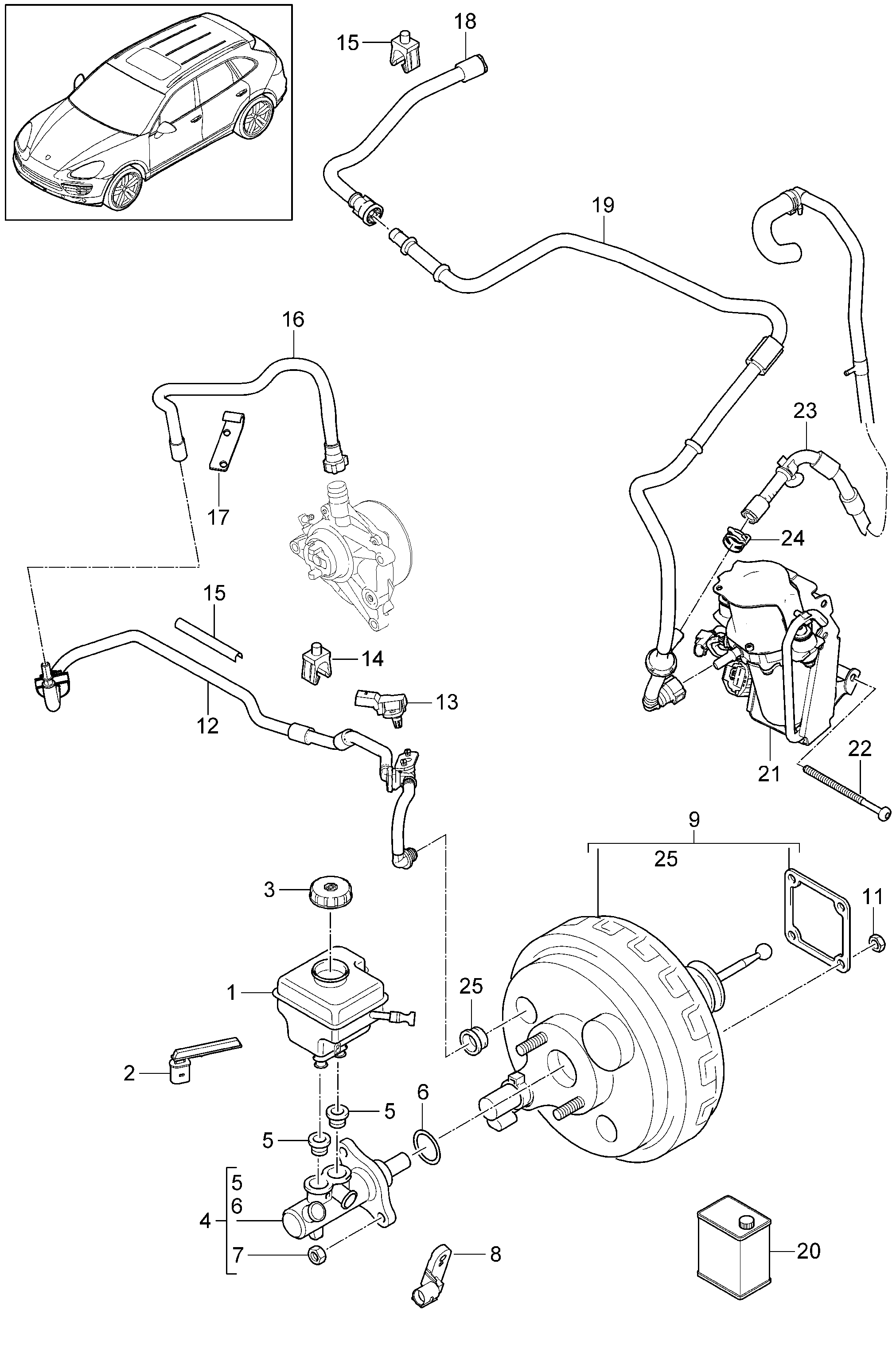 Porsche 958 355 459 01 - Ключ за спирачните светлини vvparts.bg