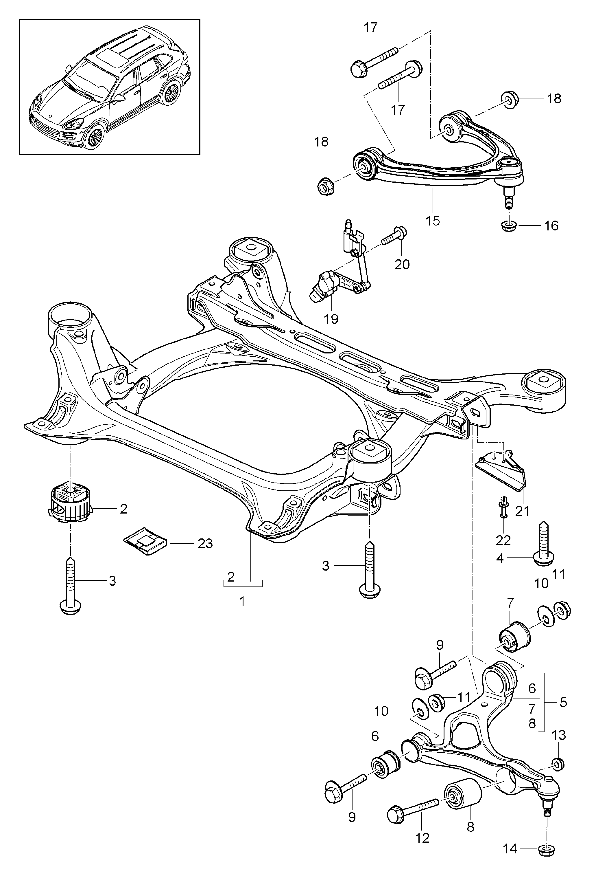 AUDI 95834105311 - Носач, окачване на колелата vvparts.bg