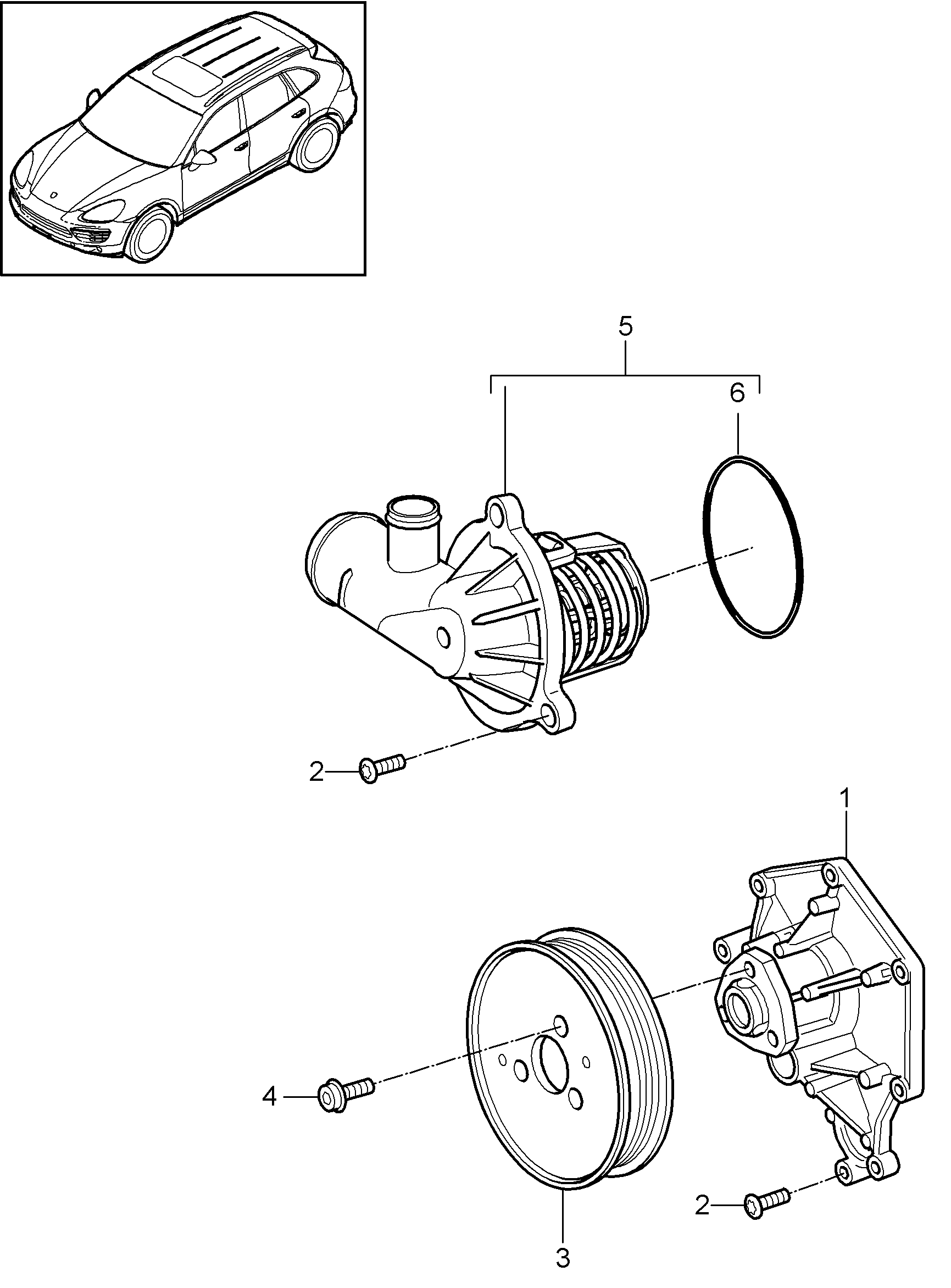 Porsche 95810603330 - Водна помпа vvparts.bg