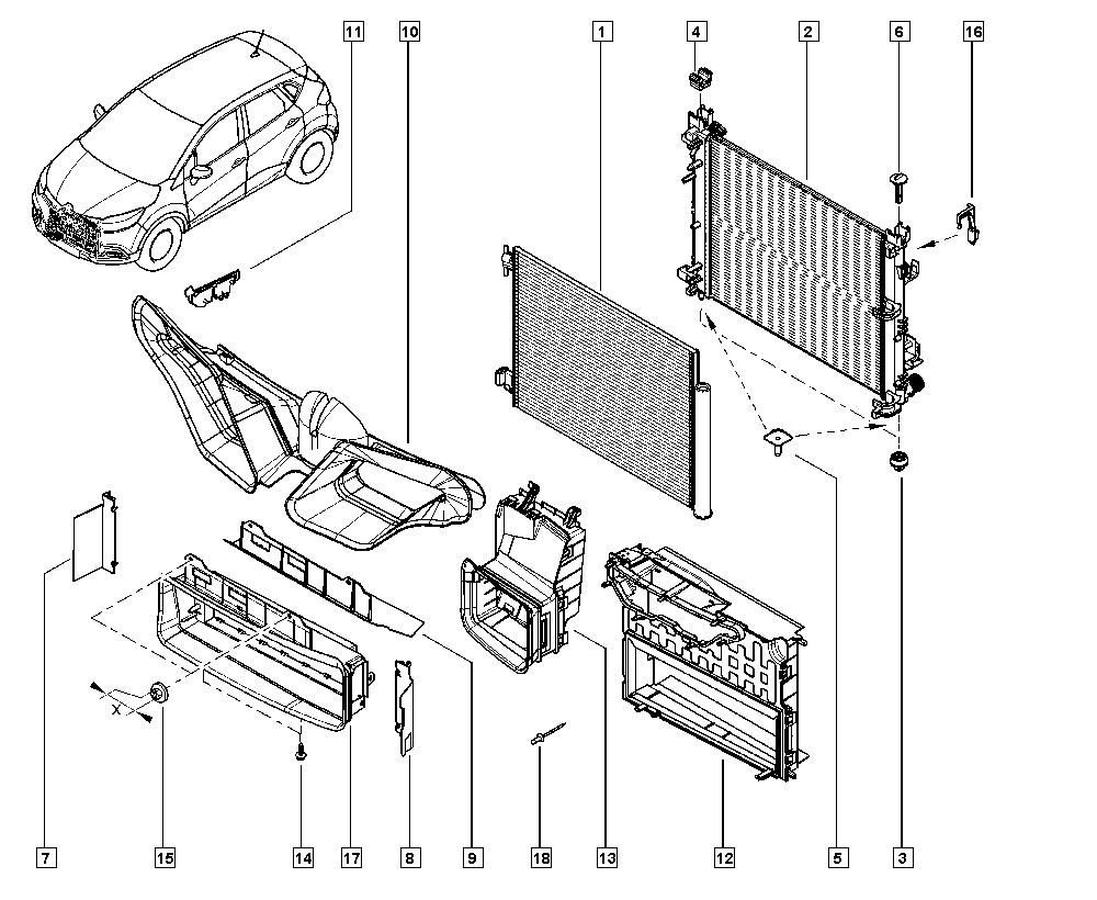 NISSAN 214107326R - Радиатор, охлаждане на двигателя vvparts.bg