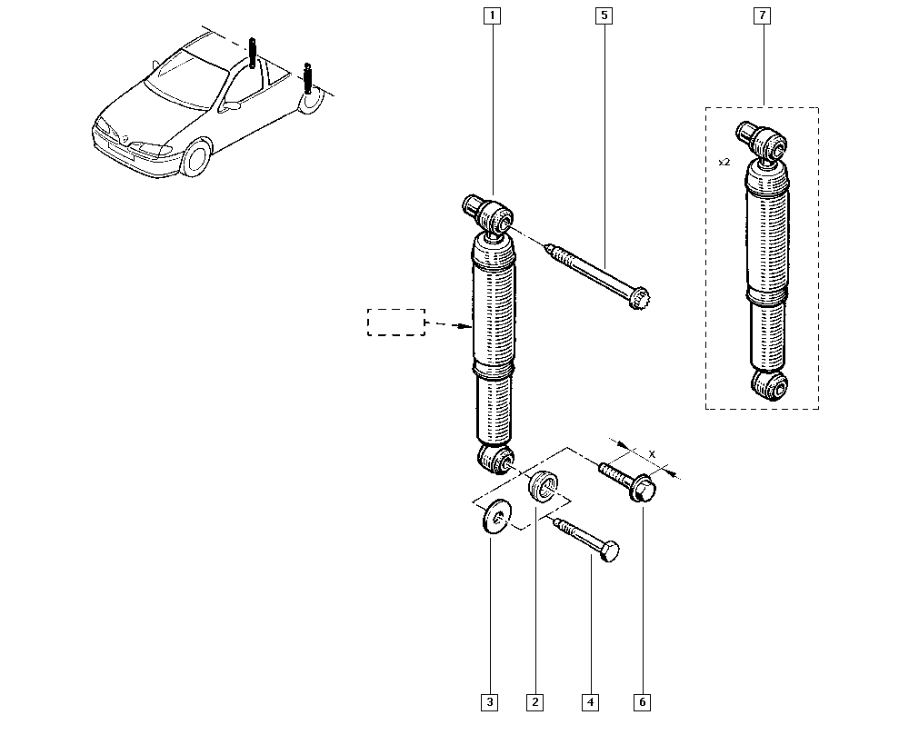 RENAULT 7701479292 - Амортисьор vvparts.bg