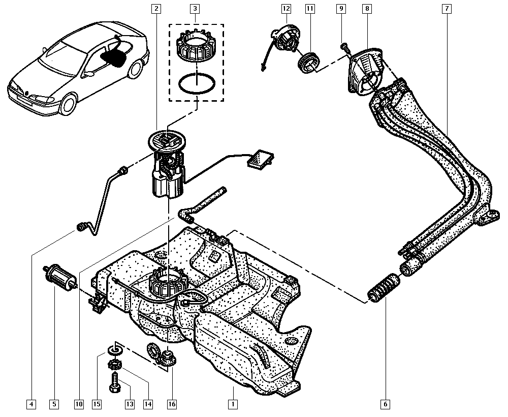 RENAULT 77 00 431 718 - Горивопроводен модул (горивна помпа+сонда) vvparts.bg