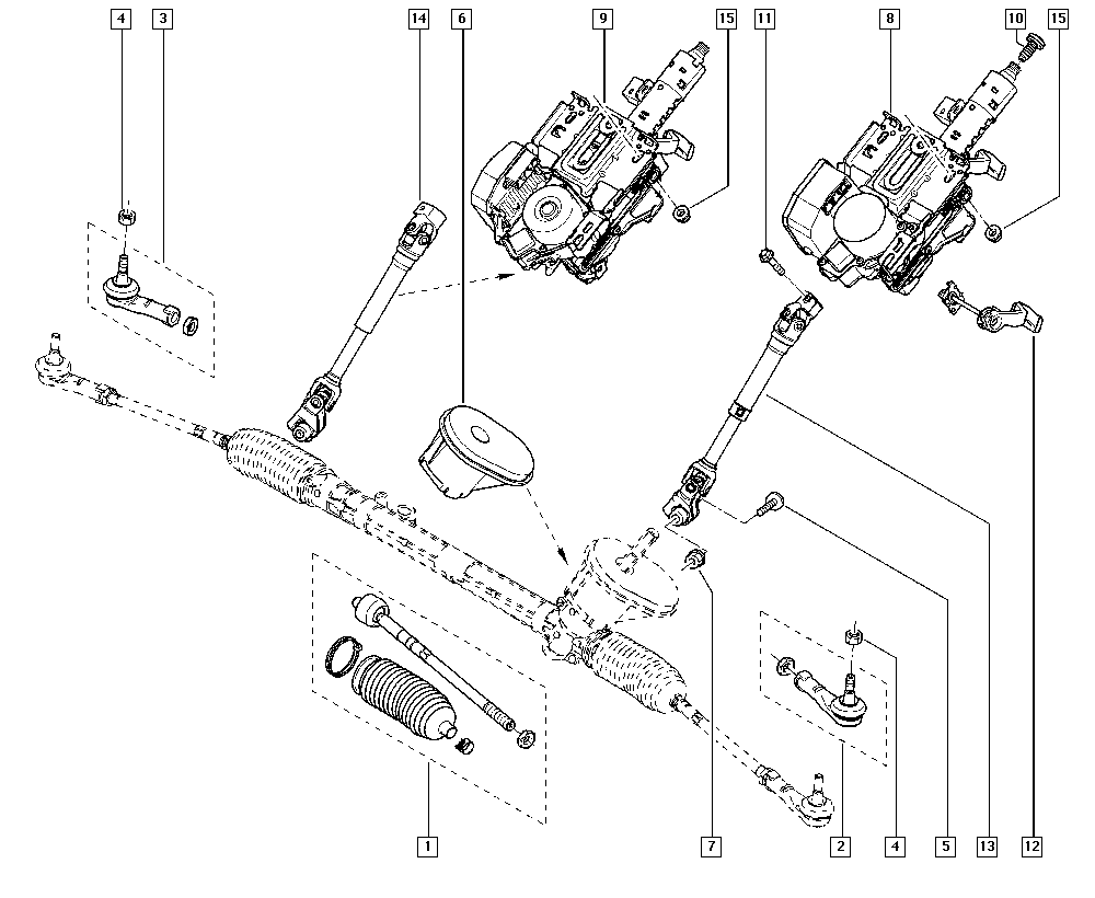 RENAULT 7701475843 - Накрайник на напречна кормилна щанга vvparts.bg