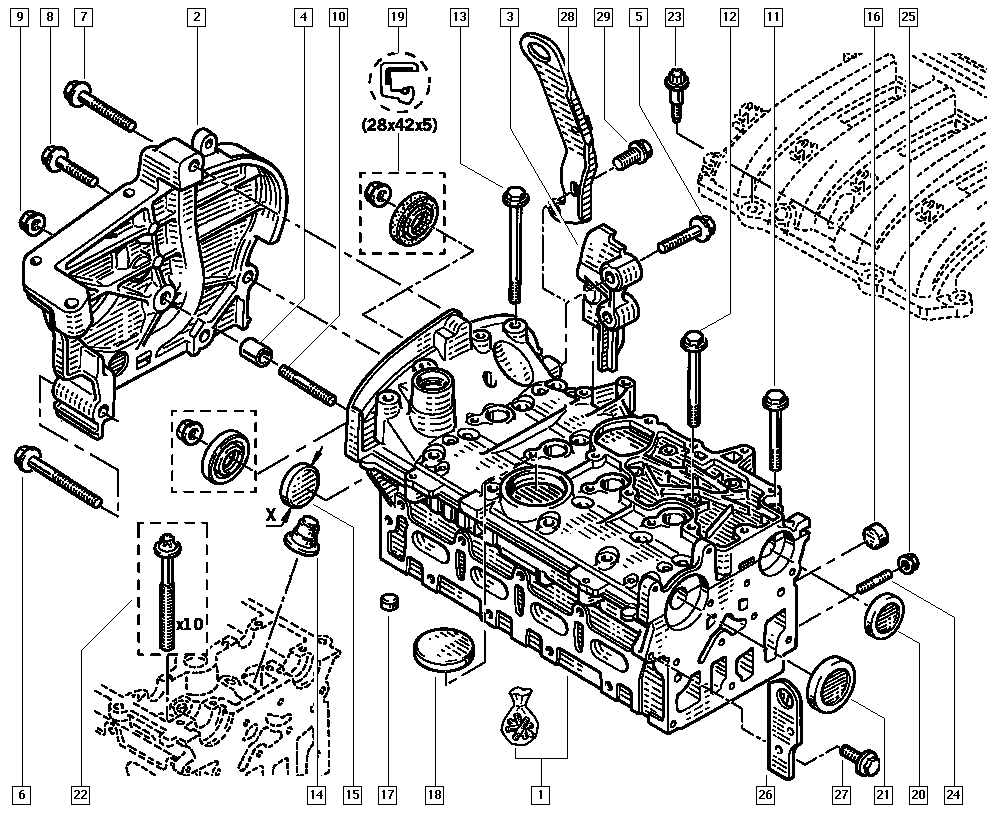 RENAULT 77 03 033 148 - Гайка vvparts.bg