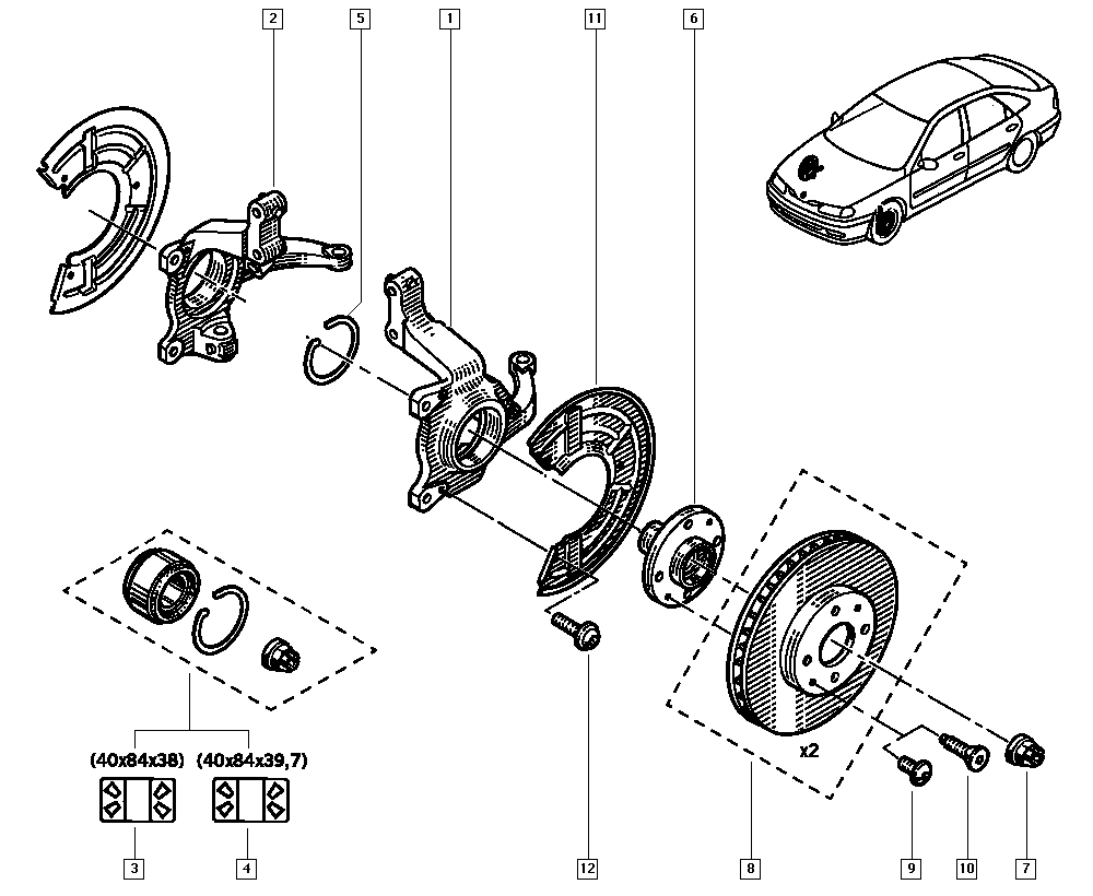 RENAULT 7700823515 - Предпазна пластина, спирачни дискове vvparts.bg