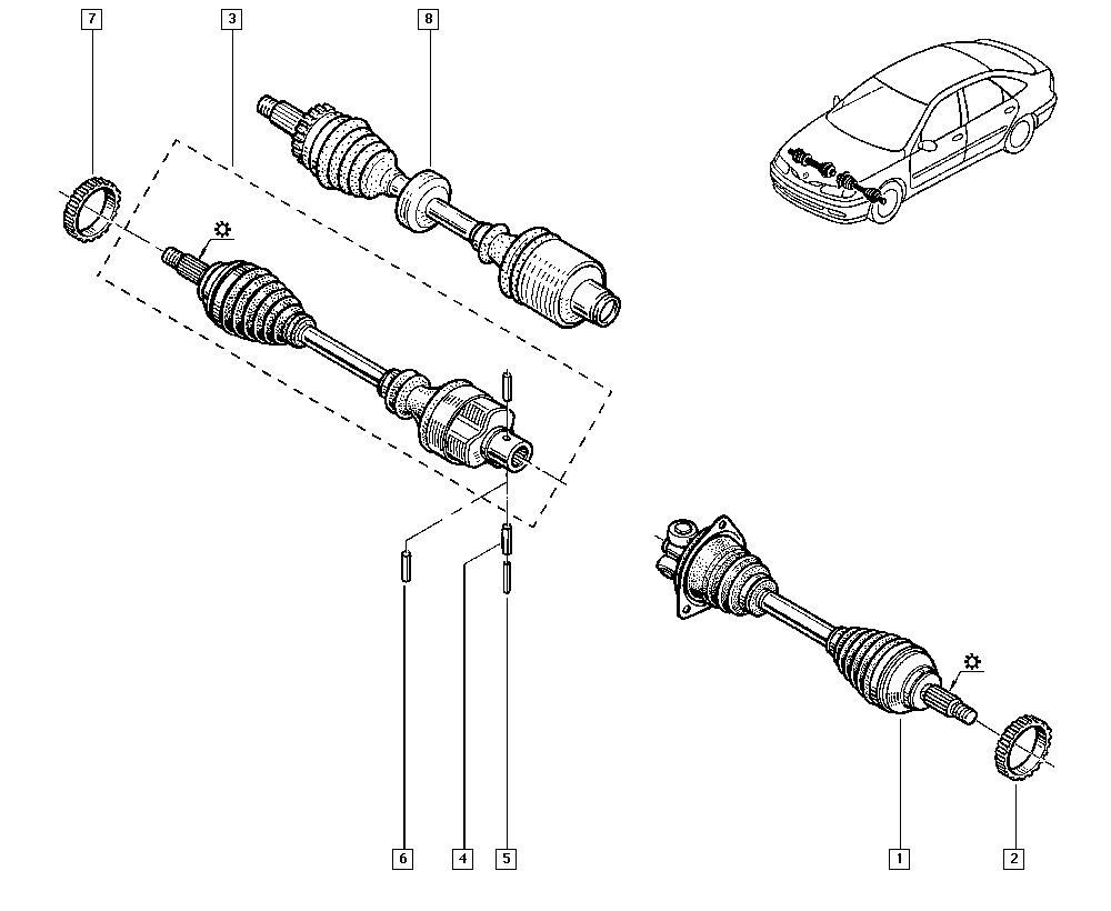 RENAULT 8200031134 - Полуоска vvparts.bg