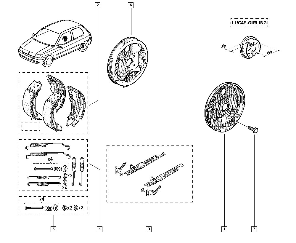 RENAULT TRUCKS 7701204216 - Комплект спирачна челюст vvparts.bg