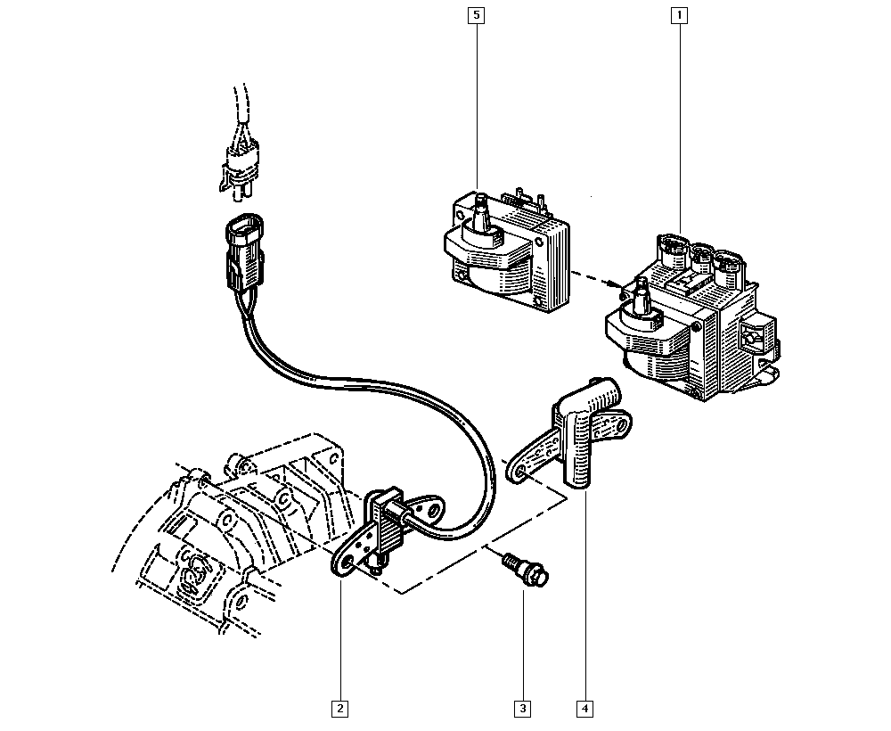 RENAULT 77 00 855 719 - Импулсен датчик, колянов вал vvparts.bg