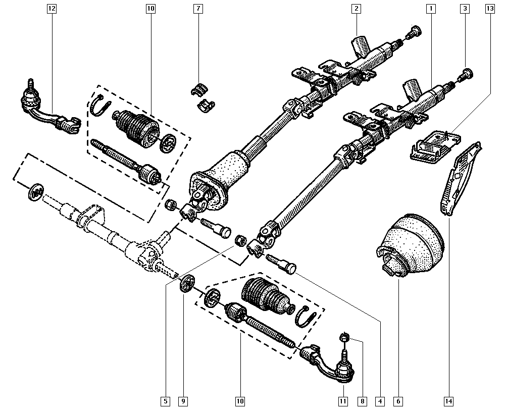 RENAULT 77 01 469 778 - Аксиален шарнирен накрайник, напречна кормилна щанга vvparts.bg