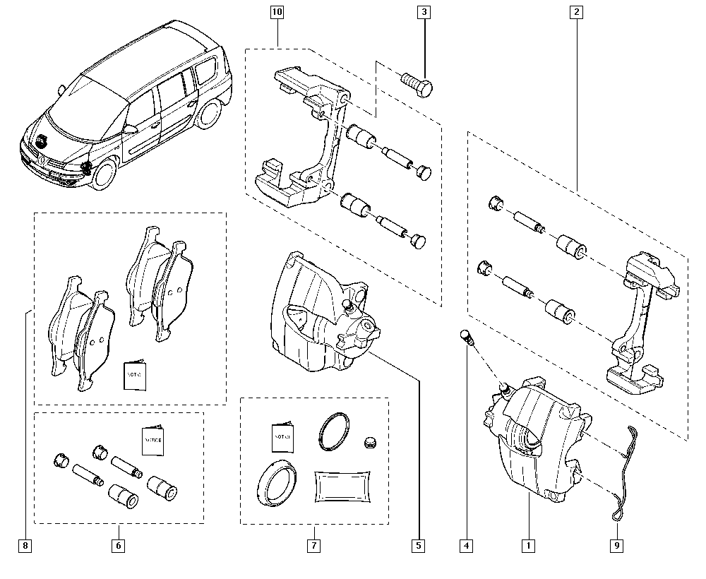 RENAULT TRUCKS 410607716R - Комплект спирачно феродо, дискови спирачки vvparts.bg