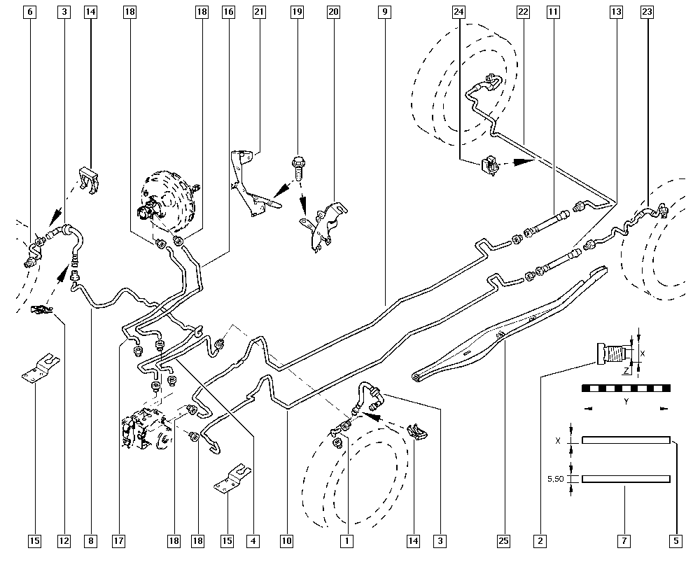 NISSAN 8200646065 - Спирачен маркуч vvparts.bg