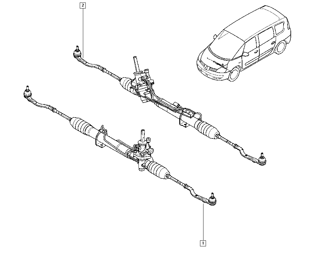 RENAULT 49 00 189 29R - Кормилна кутия vvparts.bg