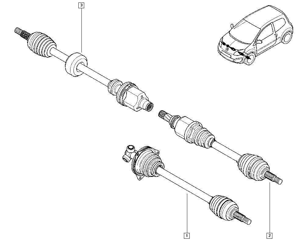 RENAULT 391012385R - Полуоска vvparts.bg