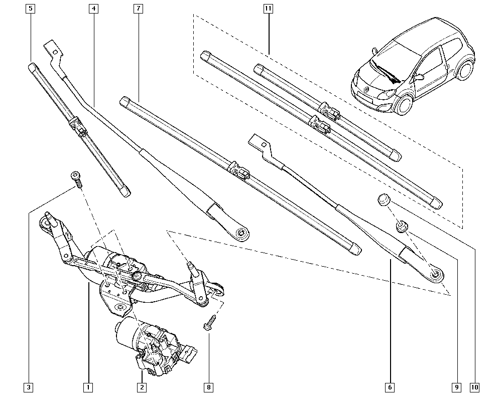 RENAULT 288905309R - Перо на чистачка vvparts.bg