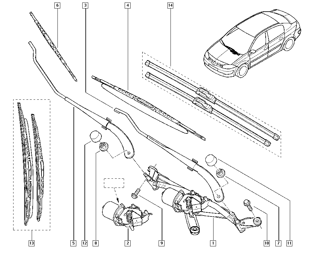 RENAULT 7701071248 - Перо на чистачка vvparts.bg