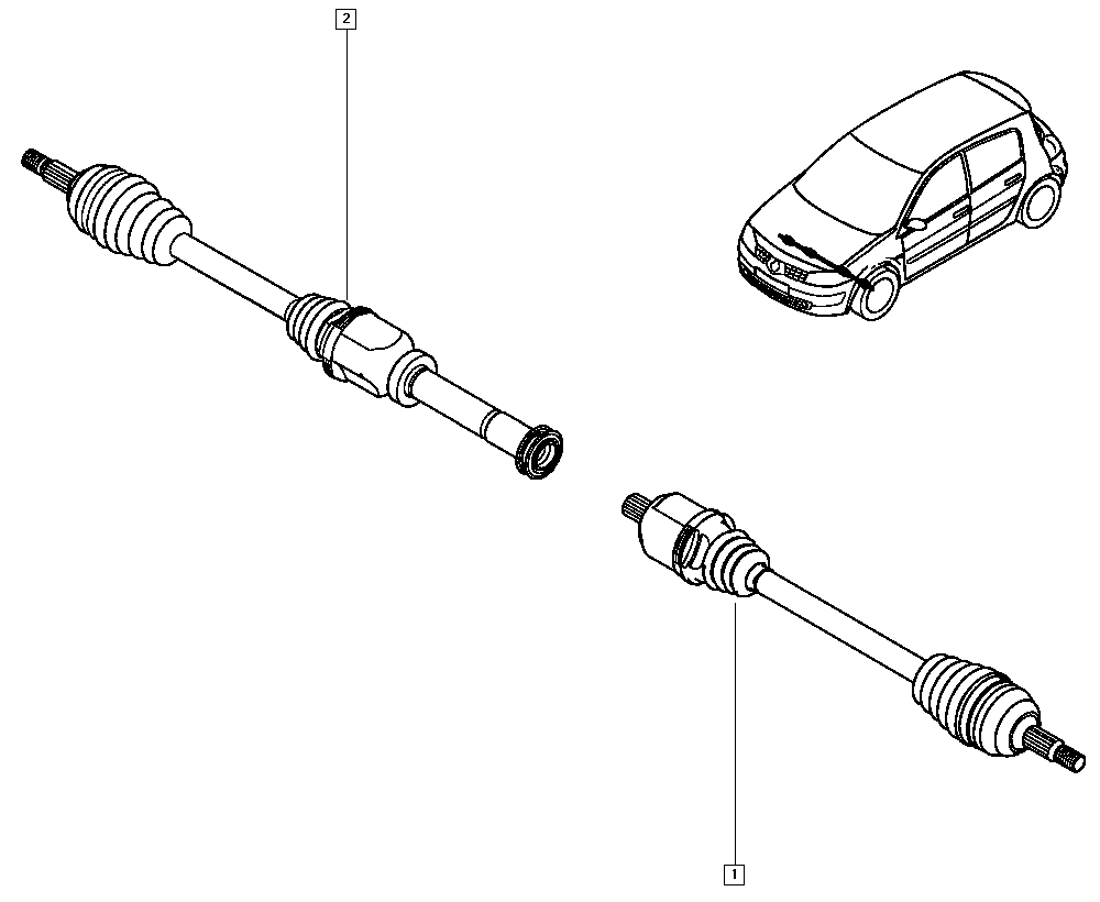 RENAULT 8200531904 - Полуоска vvparts.bg