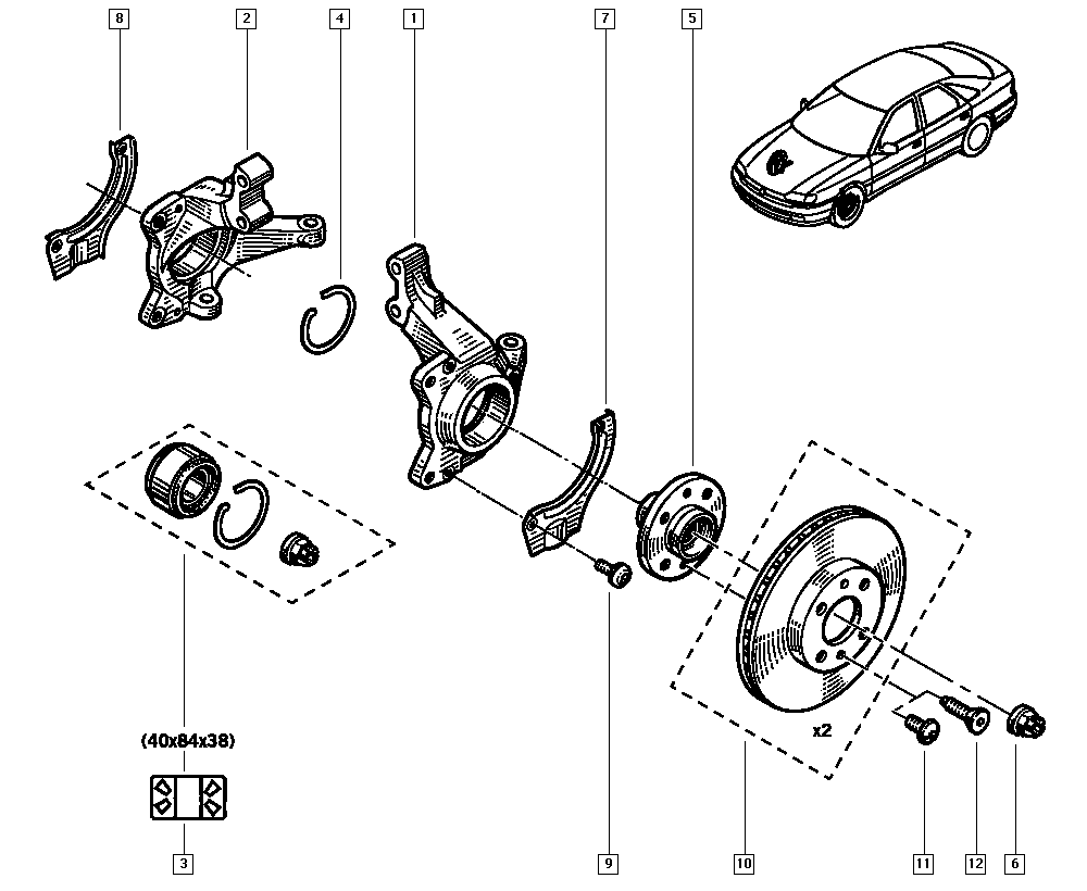 RENAULT 77.01.206.198 - Спирачен диск vvparts.bg