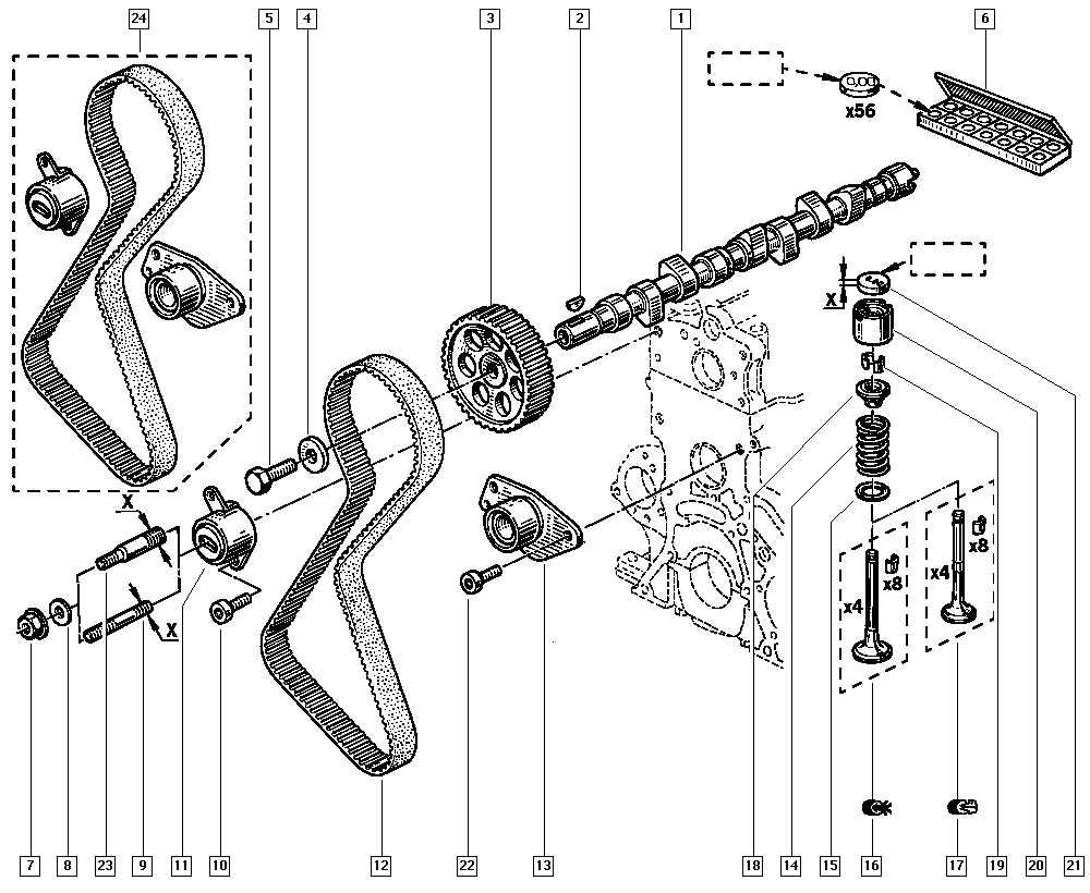 RENAULT 77 00 725 577 - Ангренажен ремък vvparts.bg