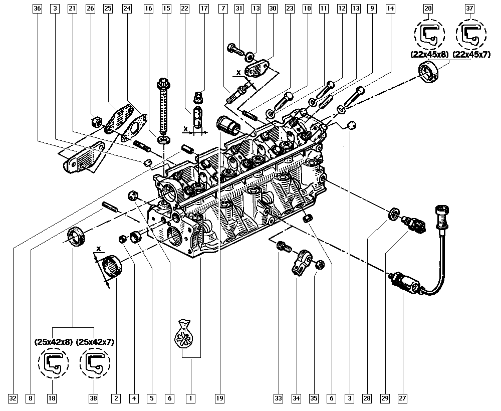 RENAULT 77 03 087 192 - Семеринг, разпределителен вал vvparts.bg