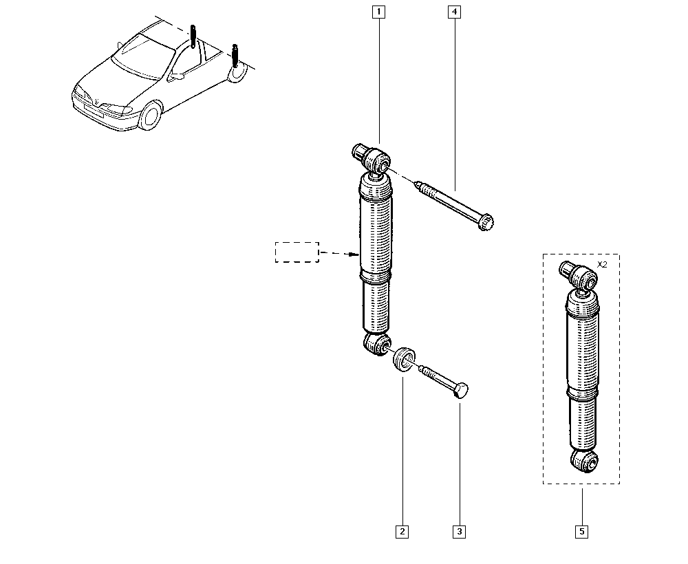 RENAULT 7701479087 - Амортисьор vvparts.bg