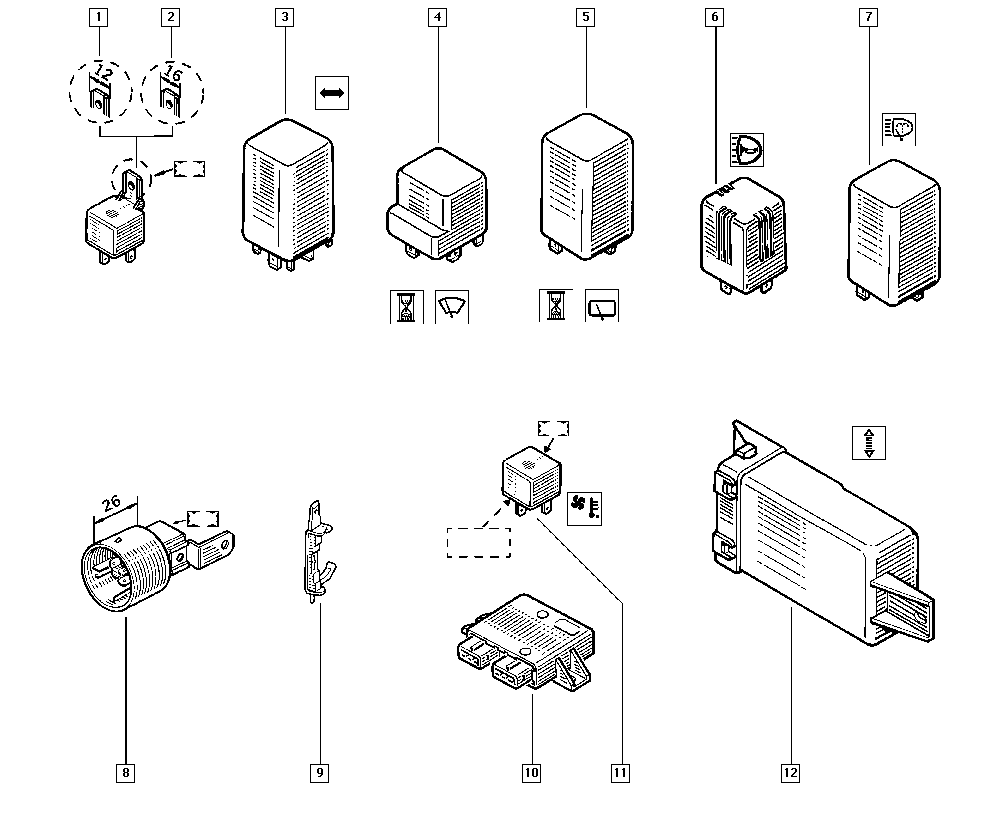 RENAULT 77 00 810 396 - Реле, работен ток vvparts.bg