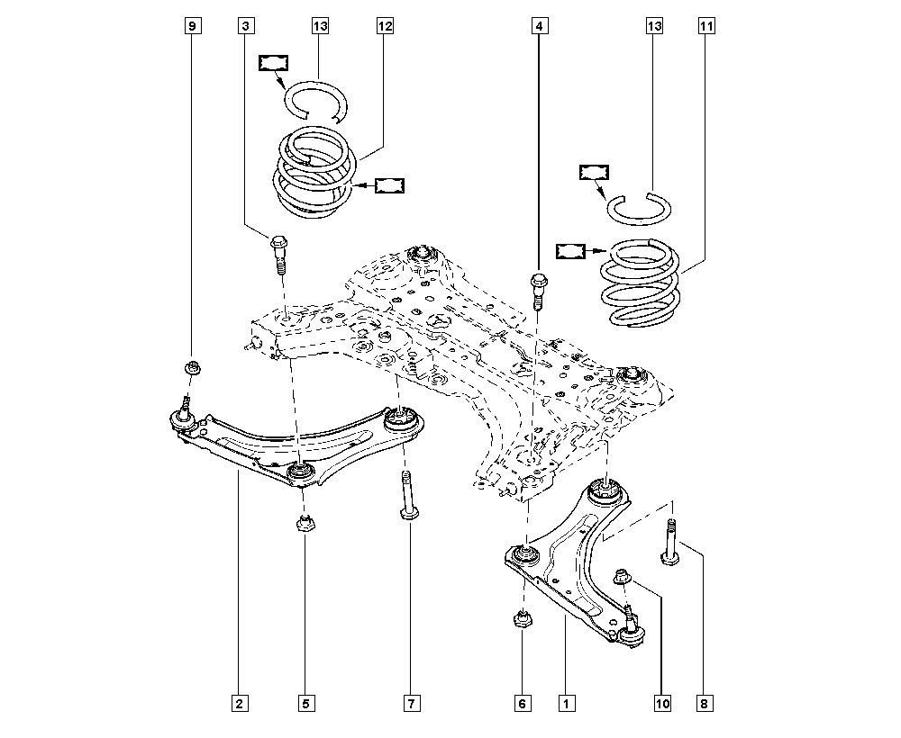 RENAULT 54501-1952R - Носач, окачване на колелата vvparts.bg