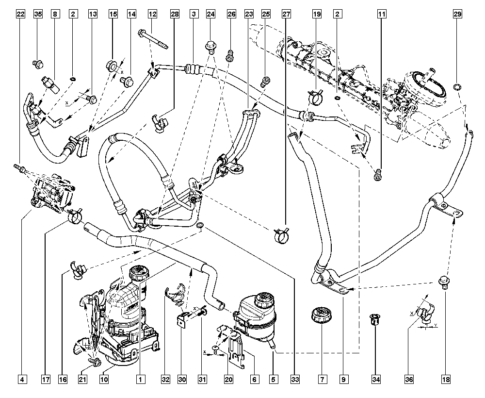 DACIA 4911 091 55R - Хидравлична помпа, кормилно управление vvparts.bg