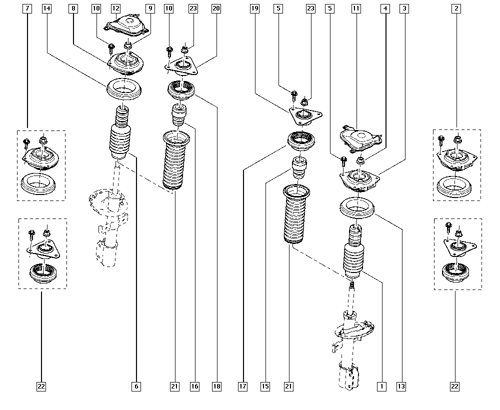 RENAULT 77 01 208 822 - Тампон на макферсън vvparts.bg