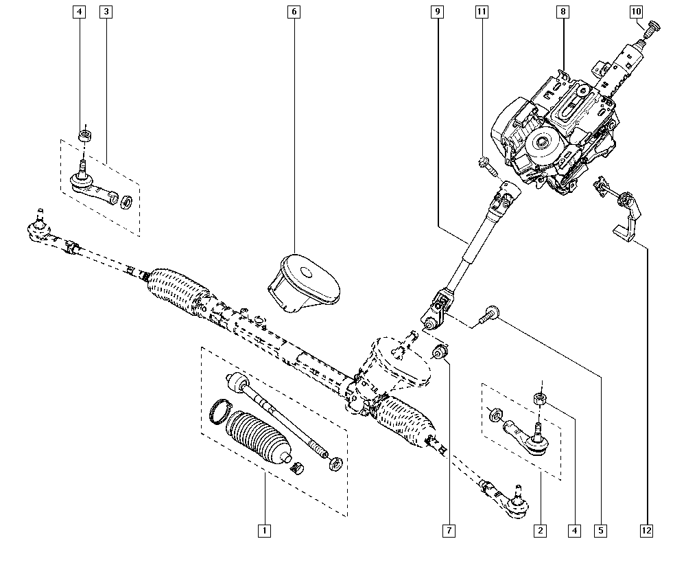 DACIA 7701475841 - Аксиален шарнирен накрайник, напречна кормилна щанга vvparts.bg