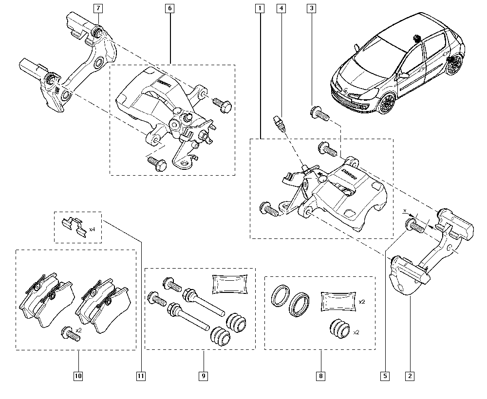 RENAULT 7701208361 - Спирачен апарат vvparts.bg