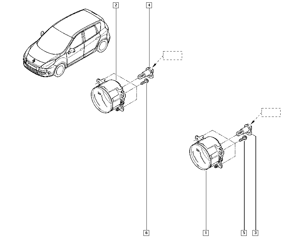 DACIA 2629 238 20R - FOGLIGHT LAMP vvparts.bg