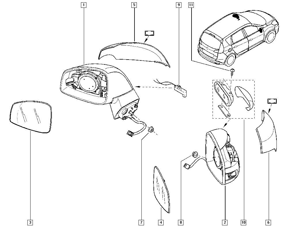 RENAULT 963730016R - Капачка, външно огледало vvparts.bg