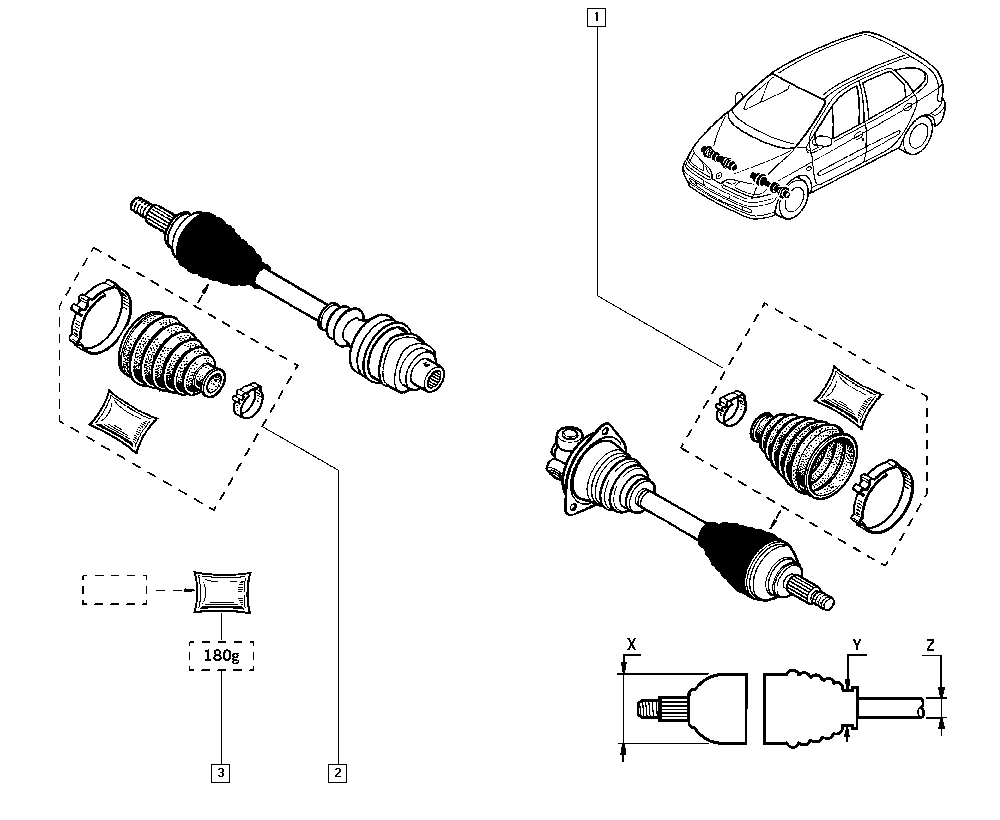 RENAULT 7701469021 - Маншон, полуоска vvparts.bg