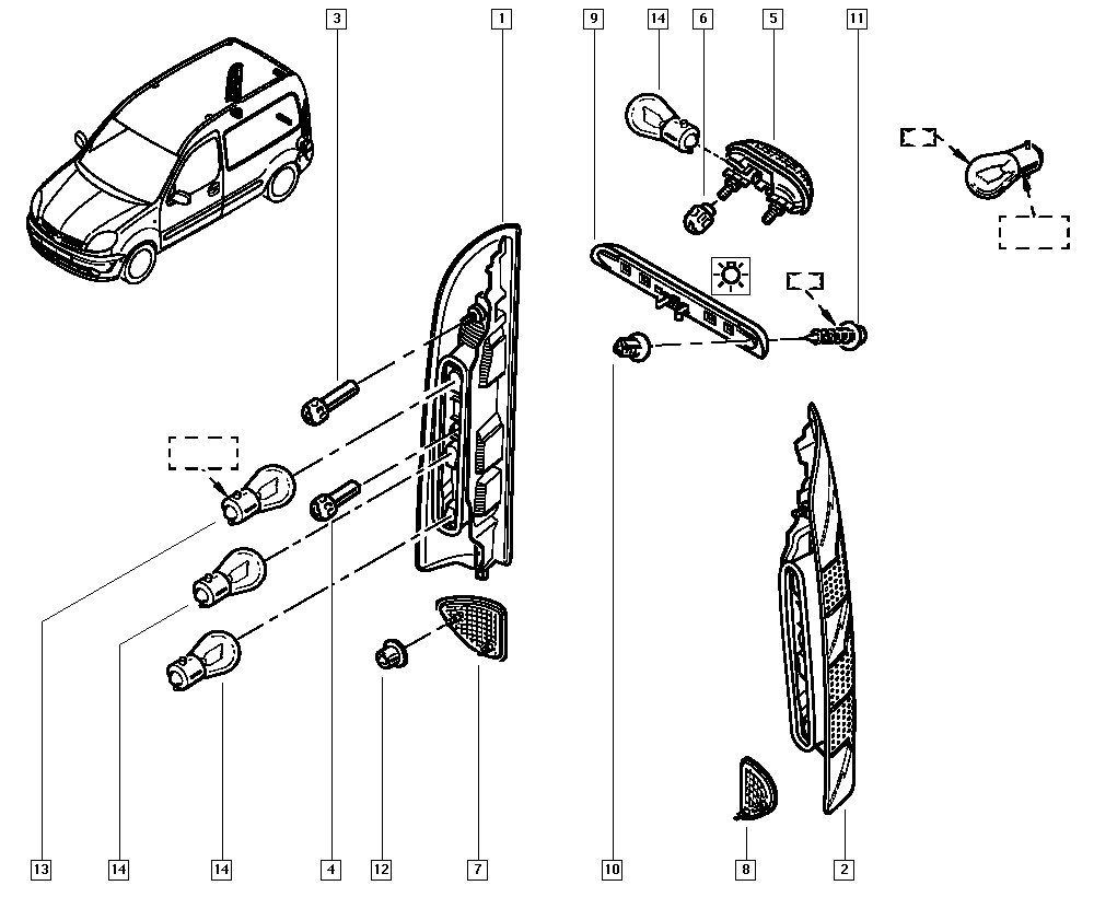 RENAULT 77 03 097 179 - Крушка с нагреваема жичка, осветление на уредите vvparts.bg