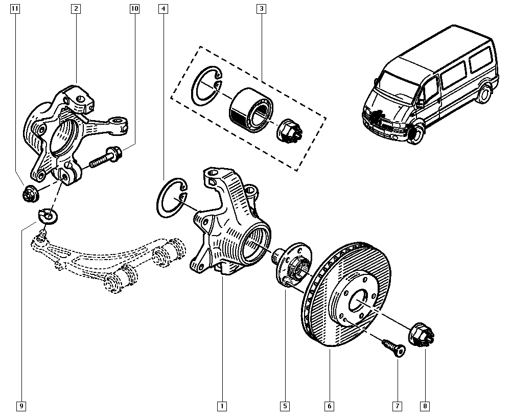 RENAULT 77 01 206 740 - Комплект колесен лагер vvparts.bg