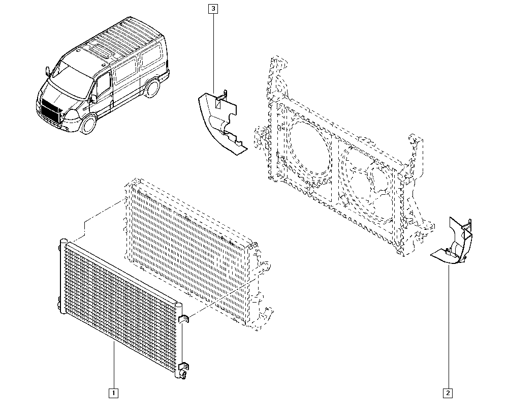 RENAULT 77 01 057 122 - Кондензатор, климатизация vvparts.bg