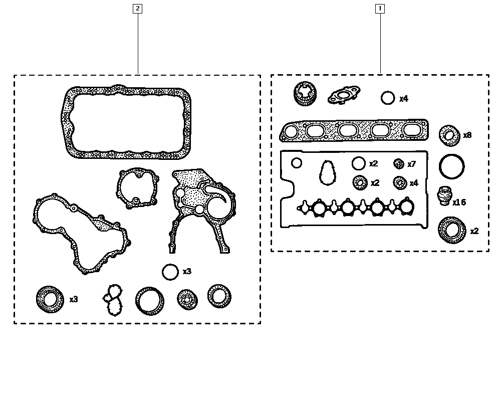 RENAULT 77 01 477 813 - Комплект гарнитури, цилиндрова глава vvparts.bg