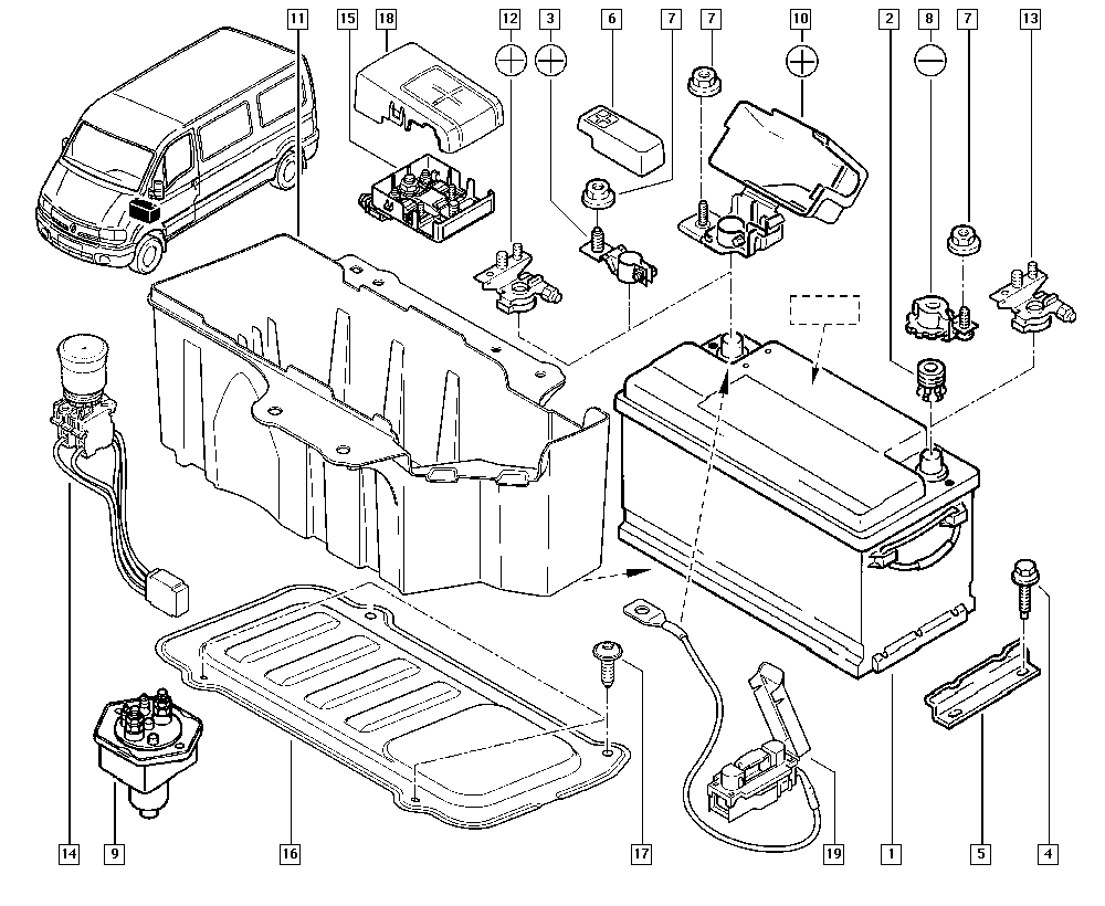 SANTANA 77 11 423 286 - Стартов акумулатор vvparts.bg