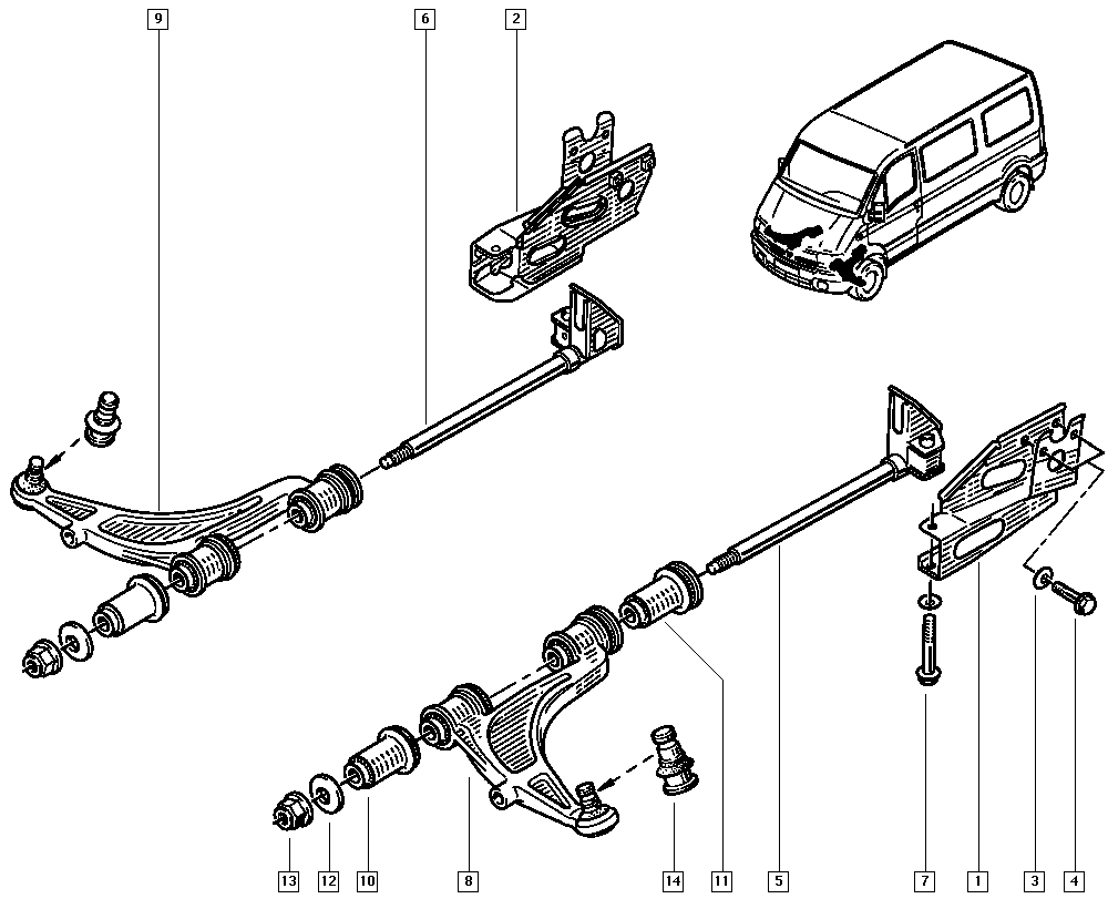 General Motors 8200767825 - Носач, окачване на колелата vvparts.bg