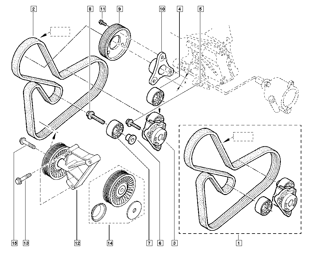 RENAULT 77 01 208 788 - Паразитна / водеща ролка, пистов ремък vvparts.bg