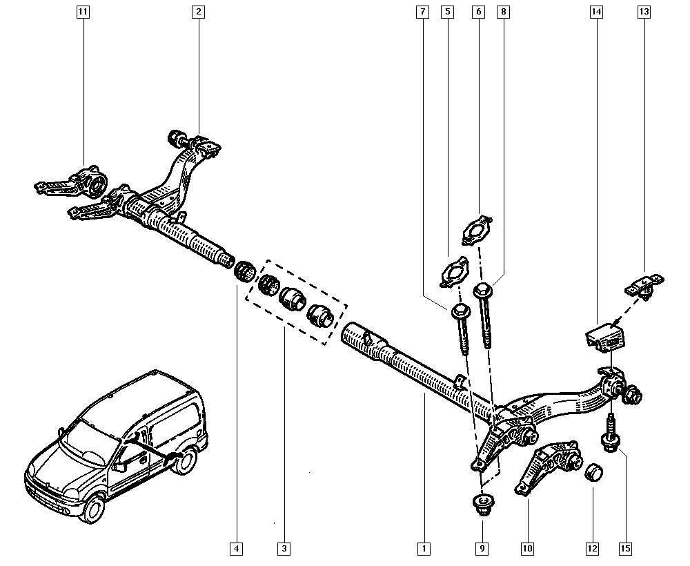 RENAULT 77 01 464 321 - Ремонтен комплект, корпус на оста vvparts.bg