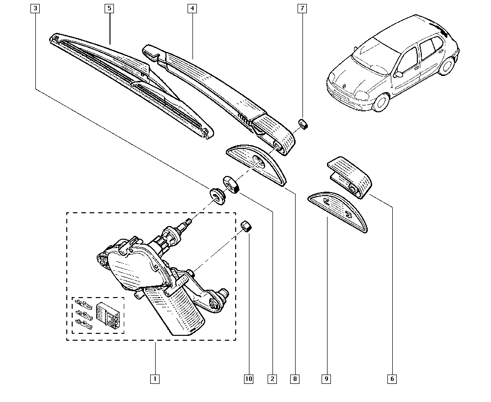 RENAULT 7701 045 207 - Рамо на чистачка, почистване на стъклата vvparts.bg