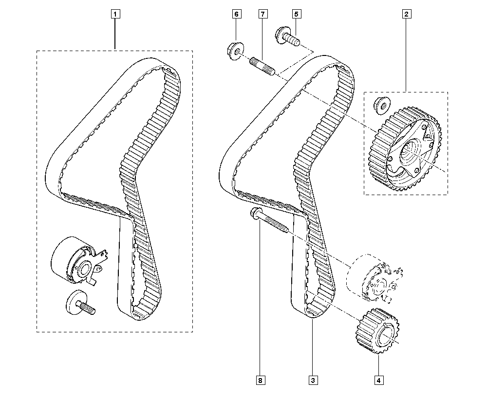 DACIA 82 00 537 033 - Ангренажен ремък vvparts.bg